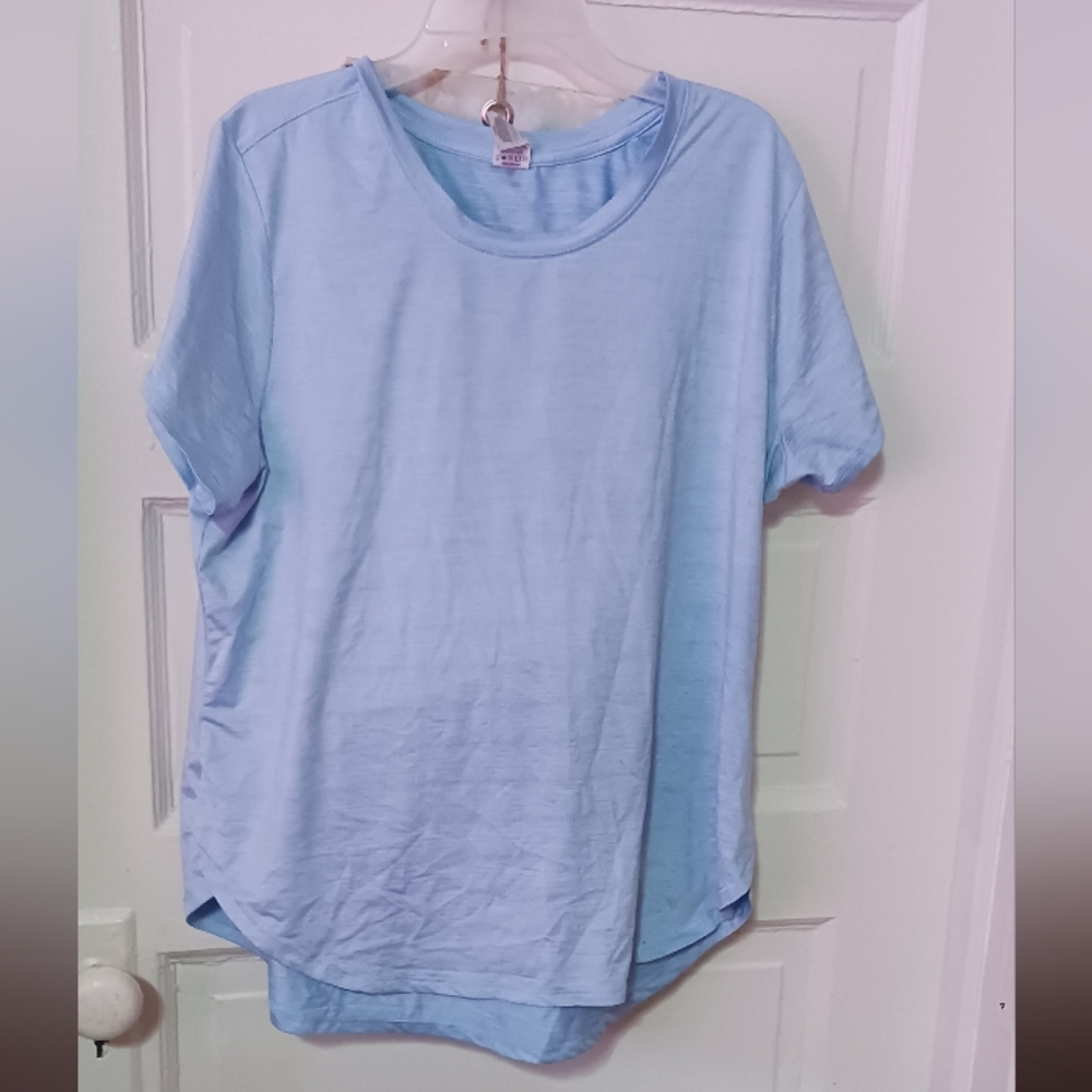 Relix Light Blue Short Sleeve Women's Tee Large A-1